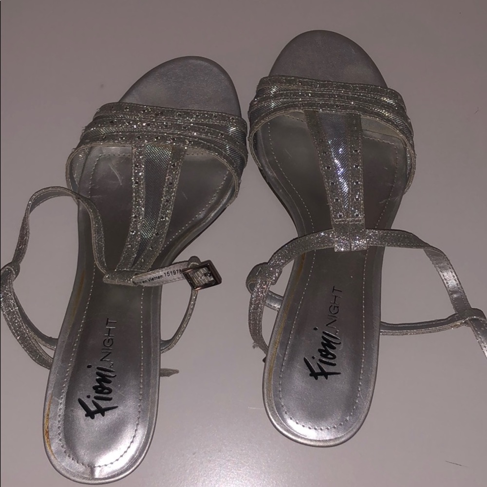 Glitter and crystal crusted heel